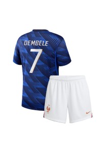 Ranska Ousmane Dembele #7 Jalkapallovaatteet Lasten Kotipeliasu MM-kisat 2026 Lyhythihainen (+ Lyhyet housut)
